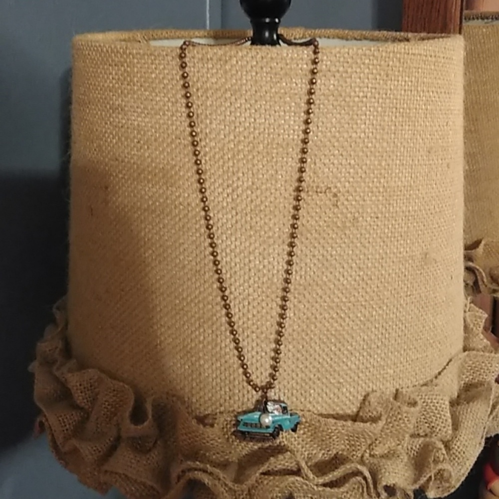 Copper Colored Necklace with Pickup Truck Charm